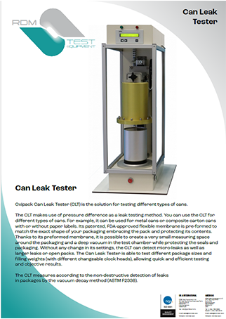 Oxipack CLT datasheet thumbnail